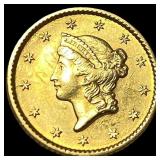 1853 Gold $1 Liberty Head CHOICE AU