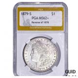 1879-S Morgan Silver Dollar PGA MS62+ REV.78