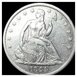 1844 Silver Half Dollar (Seated Liberty) NEARLY UN