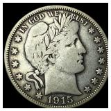 1915-D Silver Barber Half Dollar LIGHTLY  CIRCULA
