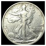 1917-D Silver Walking Liberty Half Dollar LIGHTLY