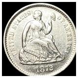 1872-S Silver Half Dime CLOSELY UNCIRCULATED
