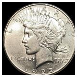 1922-S Silver Peace Dollar CHOICE AU