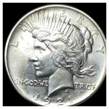 1921 Silver Peace Dollar CLOSELY UNCIRCULATED