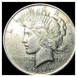 1922 Silver Peace Dollar CLOSELY UNCIRCULATED