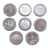 [8] 1oz Silver Rounds Various Desings