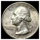 1941-D Silver Washington Quarter CHOICE BU