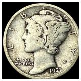 1921 Silver Mercury Dime LIGHTLY CIRCULATED