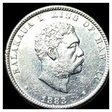 1883 Hawaii Silver 1/4 Dollar CLOSELY UNCIRCULATED