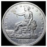 1876 Silver Trade Dollar CLOSELY UNCIRCULATED