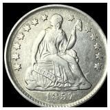 1857 Seated Liberty Half Dime NEARLY  UNCIRCULATE