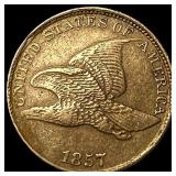 1857 Flying Eagle Cent CLOSELY UNCIRCULATED