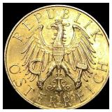1926 Austria Gold 25 Schilling UNCIRCULATED