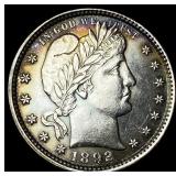 1892-S Silver Barber Quarter UNCIRCULATED