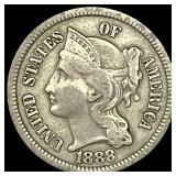 1888 Nickel Three-Cent Piece LIGHTLY  CIRCULATED