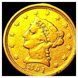 1851 Gold $2.50 Liberty Head Quarter Eagle LIGHTLY