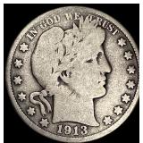 1913 Barber Silver Half Dollar NICELY  CIRCULATED