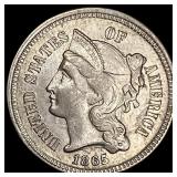 1865 Nickel Three-Cent Piece UNCIRCULATED