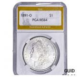 1897-O Morgan Silver Dollar PGA MS64