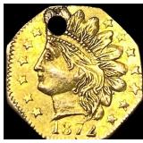 1872 Gold 1/4 Dollar California Fractional Token H