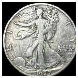 1927-S Silver Walking Liberty Half Dollar  LIGHTL