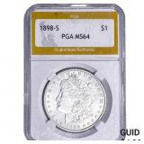 1898-S Morgan Silver Dollar PGA MS64
