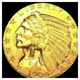 1909 Indian Head $5 Gold Half Eagle UNCIRCULATED