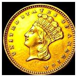 1873 Gold $1 Indian Head CLOSELY UNCIRCULATED