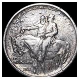 1925 Stone Mountain Silver Half Dollar CLOSELY UNC