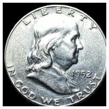 1952-S Silver Half Dollar Franklin UNCIRCULATED