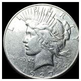 1927 Silver Peace Dollar NEARLY UNCIRCULATED