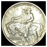 1925 Silver Stone Mountain Half Dollar NEARLY  UN