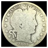 1892 Silver Barber Quarter NICELY CIRCULATED