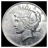 1922 Silver Peace Dollar CLOSELY UNCIRCULATED