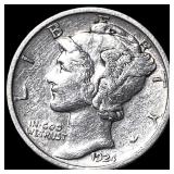 1924 Mercury Dime CLOSELY UNCIRCULATED