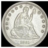 1861 Seated Liberty Silver Quarter  UNCIRCULATED