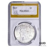 1927 Silver Peace Dollar PGA MS65