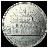 1956 Egypt Silver 25 Piastres NEARLY UNCIRCULATED