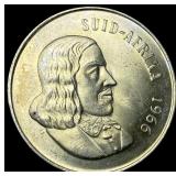 1966 South Africa Silver 1 Rand CLOSELY UNCIRCULAT