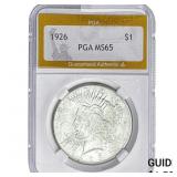 1926 Silver Peace Dollar PGA MS65