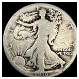 1916 Silver Walking Liberty Half Dollar  NICELY C