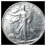 1945-D Walking Liberty Half Dollar CLOSELY  UNCIR