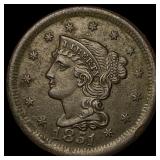 1851 Braided Hair Large Cent CLOSELY  UNCIRCULATE