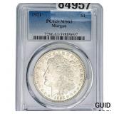 1921 Morgan Silver Dollar PCGS MS63