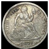 1873 Arrows Seated Liberty Dime LIGHTLY  CIRCULAT