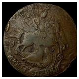1790 Russian Copper Kopeck NEARLY UNCIRCULATED