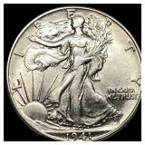 1941 Walking Liberty Half Dollar CLOSELY UNCIRCULA