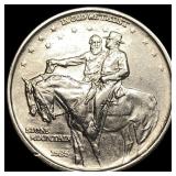 1925 Silver Half Dollar Stone Mountain CLOSELY UNC