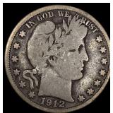 1912-S Silver Barber Half Dollar NICELY  CIRCULAT