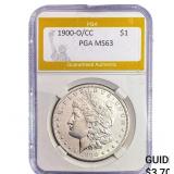 1900-O/CC Morgan Silver Dollar PGA MS63